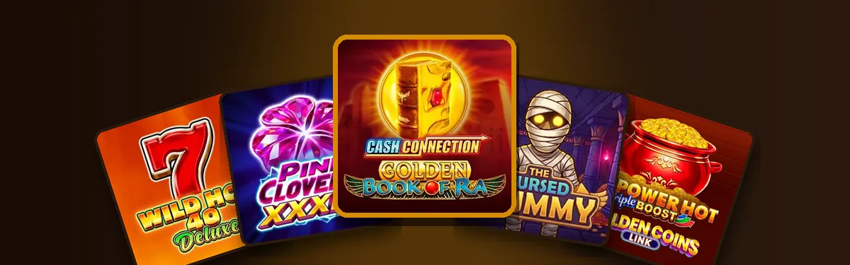 Juegos de casino en WildRobin Casino: Cash Connection Golden Book of Ra, Wild Hot 40 Deluxe y más